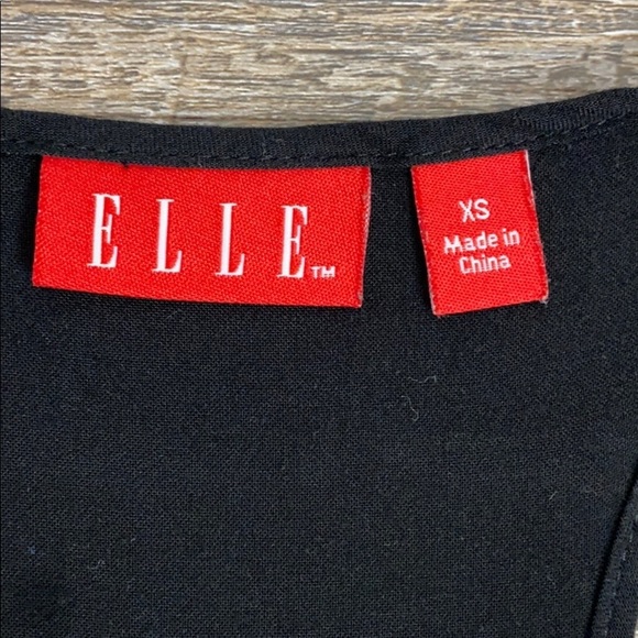 Elle Black Ruffle Front Racerback Tank XS - Picture 5 of 8